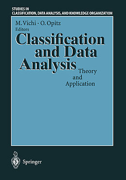 Couverture cartonnée Classification and Data Analysis de 