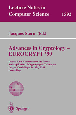 Kartonierter Einband Advances in Cryptology   EUROCRYPT '99 von 