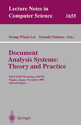 Kartonierter Einband Document Analysis Systems: Theory and Practice von 