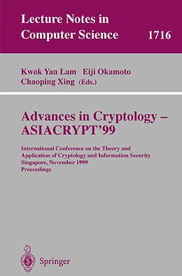 Kartonierter Einband Advances in Cryptology - ASIACRYPT'99 von 