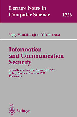Kartonierter Einband Information and Communication Security von 