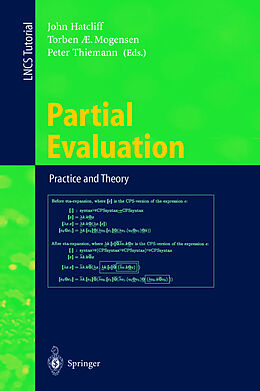 Kartonierter Einband Partial Evaluation: Practice and Theory von 