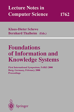 Kartonierter Einband Foundations of Information and Knowledge Systems von 