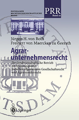 Kartonierter Einband Agrar-unternehmensrecht von Jürgen von Both Freiherr von Maercken zu Geerath
