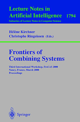 Kartonierter Einband Frontiers of Combining Systems von 