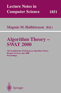 Kartonierter Einband Algorithm Theory - SWAT 2000 von 