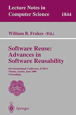 Kartonierter Einband Software Reuse: Advances in Software Reusability von 