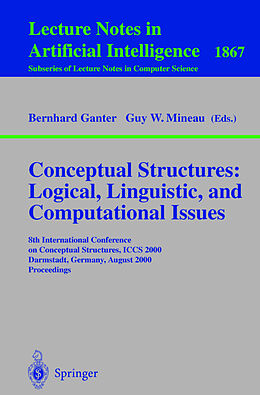 Kartonierter Einband Conceptual Structures: Logical, Linguistic, and Computational Issues von 