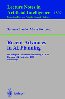 Kartonierter Einband Recent Advances in AI Planning von 