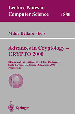 Kartonierter Einband Advances in Cryptology - CRYPTO 2000 von 