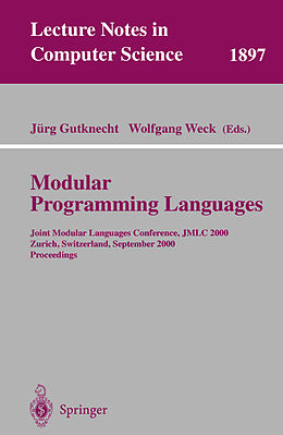 Kartonierter Einband Modular Programming Languages von 