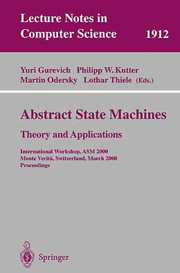 Kartonierter Einband Abstract State Machines - Theory and Applications von 