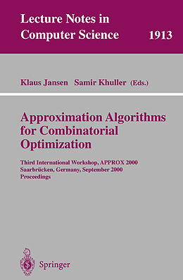 Kartonierter Einband Approximation Algorithms for Combinatorial Optimization von 