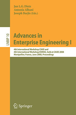 Couverture cartonnée Advances in Enterprise Engineering I de 