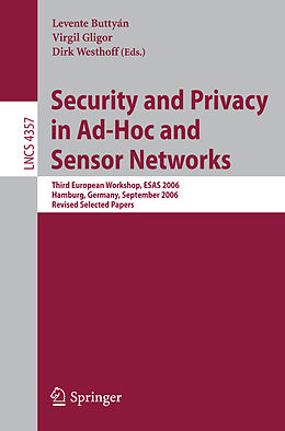 Kartonierter Einband Security and Privacy in Ad-Hoc and Sensor Networks von 