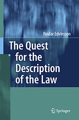 eBook (pdf) The Quest for the Description of the Law de Reidar Edvinsson