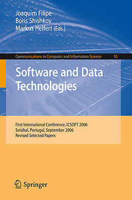 Couverture cartonnée Software and Data Technologies de 