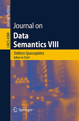Couverture cartonnée Journal on Data Semantics VIII de 