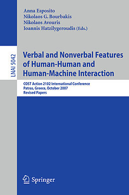 Kartonierter Einband Verbal and Nonverbal Features of Human-Human and Human-Machine Interaction von 