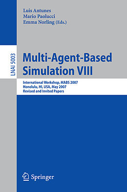 Couverture cartonnée Multi-Agent-Based Simulation VIII de 