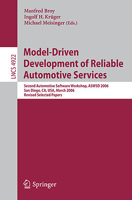 Kartonierter Einband Model-Driven Development of Reliable Automotive Services von 