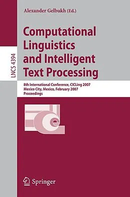 eBook (pdf) Computational Linguistics and Intelligent Text Processing de 