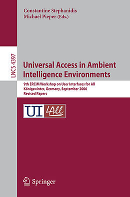 Kartonierter Einband Universal Access in Ambient Intelligence Environments von 
