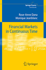 Couverture cartonnée Financial Markets in Continuous Time de Rose-Anne Dana, Monique Jeanblanc