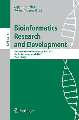Couverture cartonnée Bioinformatics Research and Development de 