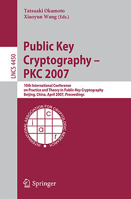 Kartonierter Einband Public Key Cryptography - PKC 2007 von 