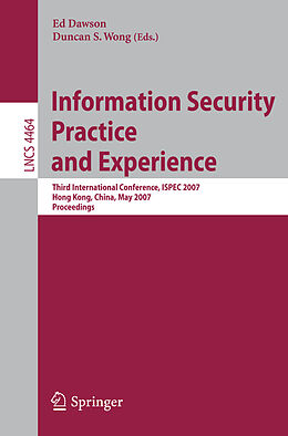 Kartonierter Einband Information Security Practice and Experience von 