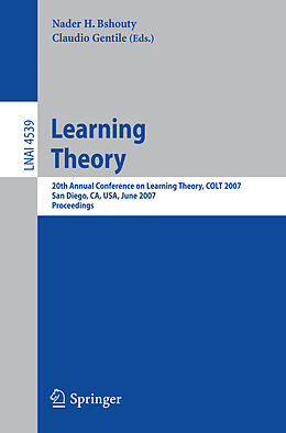 Kartonierter Einband Learning Theory von 