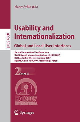 Kartonierter Einband Usability and Internationalization. Global and Local User Interfaces von 