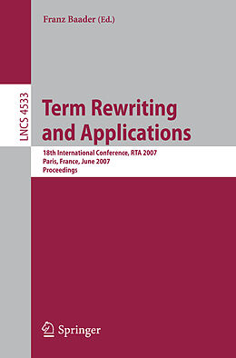 Kartonierter Einband Term Rewriting and Applications von 