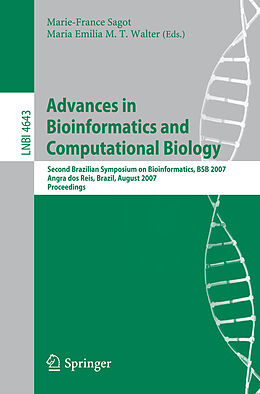 Couverture cartonnée Advances in Bioinformatics and Computational Biology de 
