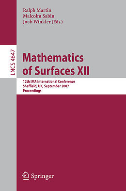 Couverture cartonnée Mathematics of Surfaces XII de 