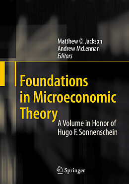 Livre Relié Foundations in Microeconomic Theory de 