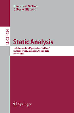 Kartonierter Einband Static Analysis von 
