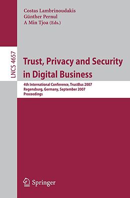 eBook (pdf) Trust, Privacy and Security in Digital Business de 