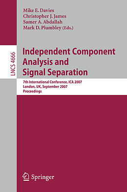 Couverture cartonnée Independent Component Analysis and Signal Separation de 