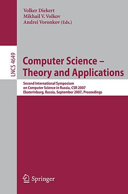 eBook (pdf) Computer Science - Theory and Applications de 