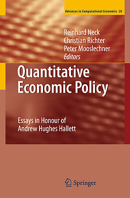 Livre Relié Quantitative Economic Policy de 