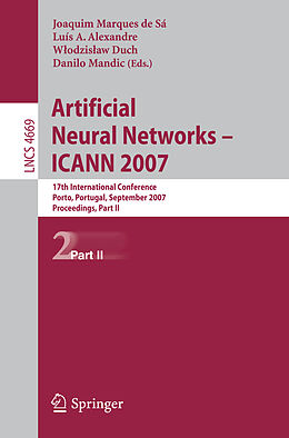 Couverture cartonnée Artificial Neural Networks - ICANN 2007 de 