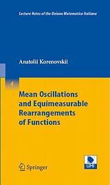 eBook (pdf) Mean Oscillations and Equimeasurable Rearrangements of Functions de Anatolii A. Korenovskii