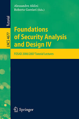 Kartonierter Einband Foundations of Security Analysis and Design von 