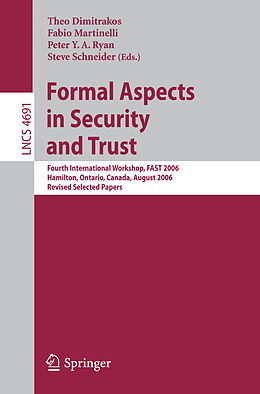 Kartonierter Einband Formal Aspects in Security and Trust von 