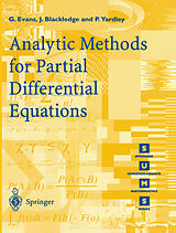 Couverture cartonnée Analytic Methods for Partial Differential Equations de G. Evans, P. Yardley, J. Blackledge