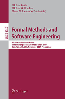 Kartonierter Einband Formal Methods and Software Engineering von 