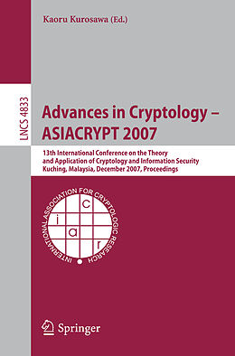 Kartonierter Einband Advances in Cryptology   ASIACRYPT 2007 von 