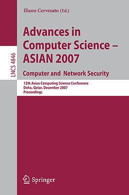Kartonierter Einband Advances in Computer Science - ASIAN 2007. Computer and Network Security von 